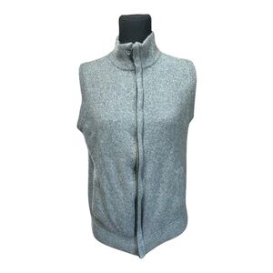 Saks Fifth Avenue full-zip, stand-collar cashmere vest for women,